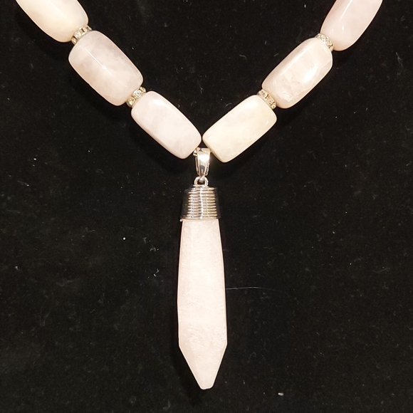 Natural Quartz Crystal Necklace - Picture 3 of 8